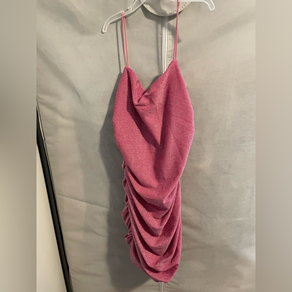 Pink glitter dress